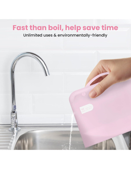 Bolsa de Esterilización de Silicona Rosa para Microondas 2PC Bolsa de Esterilización de Silicona Rosa para Microondas 2PC