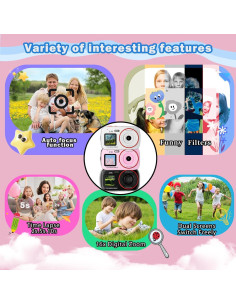 Cámara Digital Compacta Chuamplification YYCD101 Rosa 72MP 1080P 2