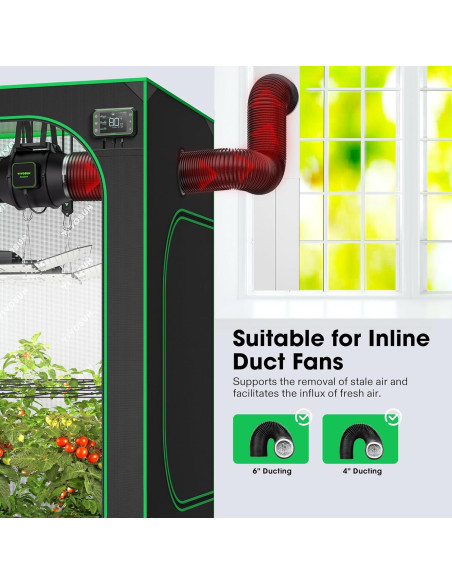 Kit de Ventilación para Ventana VIVOSUN 61" con 3 Adaptadores Kit de Ventilación para Ventana VIVOSUN 61" con 3 Adaptadores
