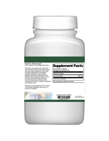 Corteza de Eucommia TerraVita 450 mg 100 Cápsulas
