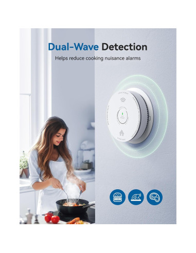 Detector de Humo y Monóxido SITERWELL con Batería 10 Años