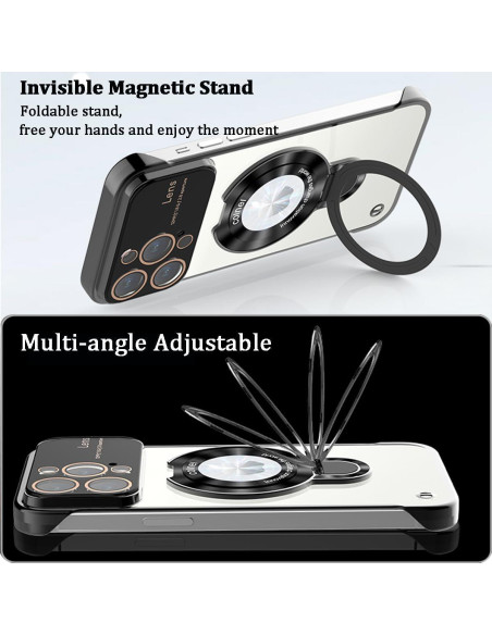 Funda Magnética Slim Omio para iPhone 14 Pro Negra con Soporte Funda Magnética Slim Omio para iPhone 14 Pro Negra con Soporte
