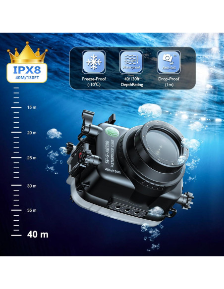 Carcasa Submarina Sea Frogs para Sony A6700 IPX8 40m Carcasa Submarina Sea Frogs para Sony A6700 IPX8 40m