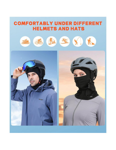 Máscara Balaclava Negra para Esquí y Motociclismo Unisex