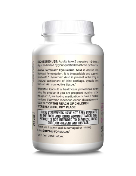 Suplemento Ácido Hialurónico Jarrow Formulas 120 mg 60 Cápsulas Suplemento Ácido Hialurónico Jarrow Formulas 120 mg 60 Cápsulas