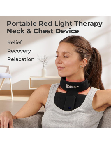 Terapia de Luz Roja LifePro para Cuello y Pecho - Compacto