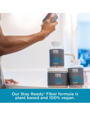 Suplemento de Fibra Vegano Pure for Men 60 Cápsulas