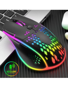 Ratón Gaming Inalámbrico VEGCOO C30 Silencioso LED 2