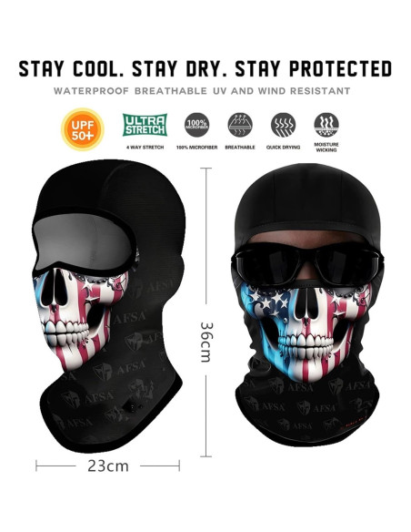Máscara Balaclava 3D Unisex WYSUMMER - Calavera, Transpirable Máscara Balaclava 3D Unisex WYSUMMER - Calavera, Transpirable