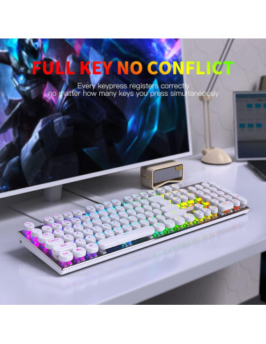 Teclado Mecánico HUO JI Z-88 Retroiluminado RGB 104 Teclas