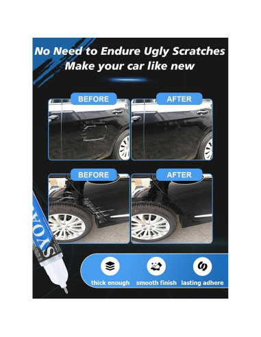 Pintura de Retoque SYOAUTO Negra Brillante 11.8 ml 2 en 1