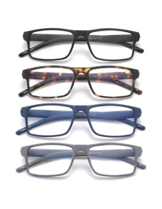 Paquete de 4 Gafas Anti Luz Azul JAWSOCK Unisex HD