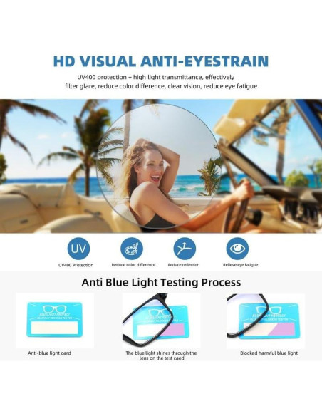 Paquete de 4 Gafas Anti Luz Azul JAWSOCK Unisex HD Paquete de 4 Gafas Anti Luz Azul JAWSOCK Unisex HD