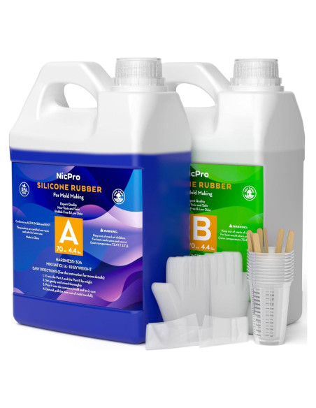Kit de Moldes de Silicona Nicpro 30A - 4.76 kg, Apto para Alimentos Kit de Moldes de Silicona Nicpro 30A - 4.76 kg, Apto para Alimentos