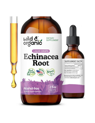 Tintura de Equinácea Silvestre y Orgánica 59 ml - Soporte Inmunológico
