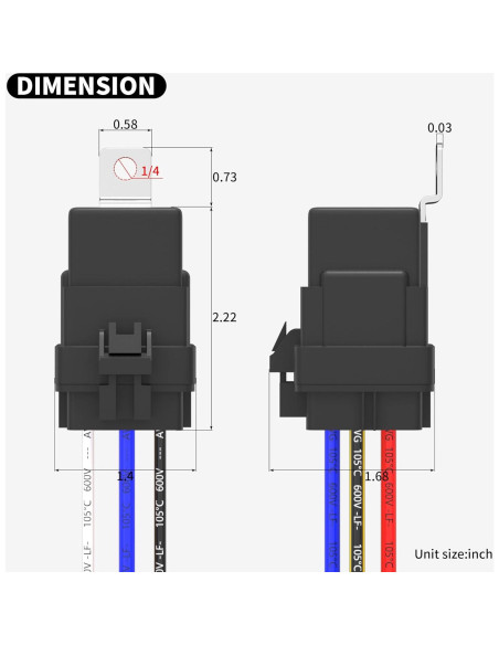 Relé Impermeable 12V DaierTek 8 Pcs 30A/40A con Diodo Relé Impermeable 12V DaierTek 8 Pcs 30A/40A con Diodo