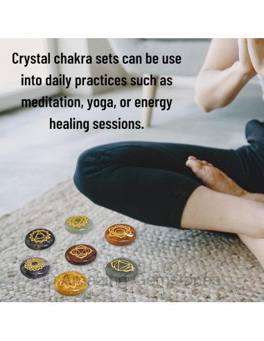 Juego de 7 Piedras de Chakra Asombrosas Gemas Reiki 90g