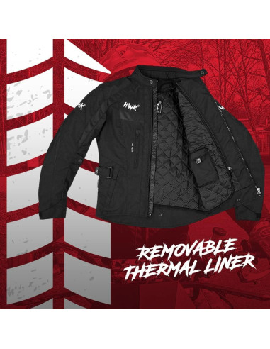 Chaqueta de Motocicleta HWK Stella Mujer Resistente al Agua - Grande