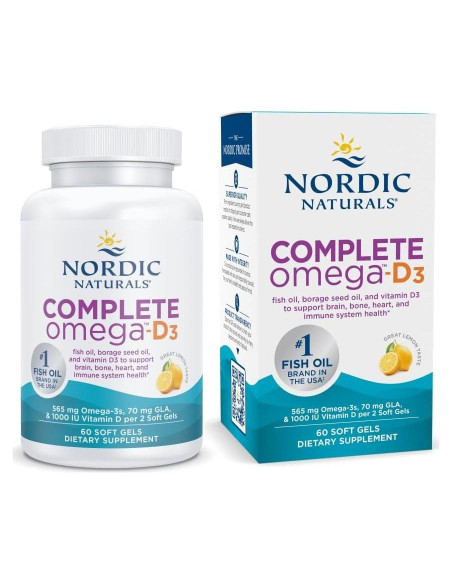 Omega-D3 Completo Nordic Naturals 60 Gelatinas Blandas 565 mg Omega-D3 Completo Nordic Naturals 60 Gelatinas Blandas 565 mg