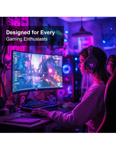 LEWENTECH Ratón Gaming Blanco 6 DPI hasta 7200 RGB