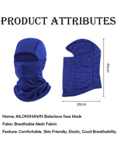 Máscara Balaclava de Esquí Unisex Verde Ejército - Protección Solar UV 2