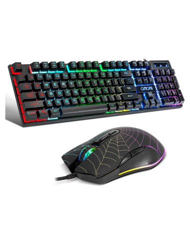 Teclado y Ratón Gaming CHONCHOW RGB USB 104 Teclas
