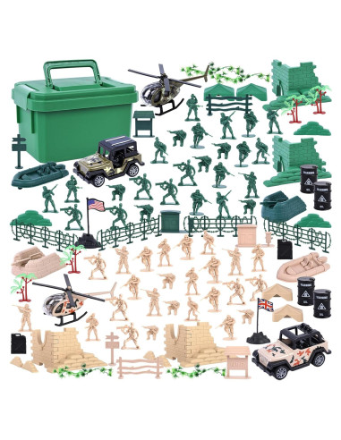 Conjunto de Soldados del Ejército LOVESTOWN 117PCS Juguete Militar