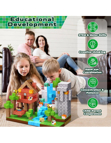 150 Bloques Magnéticos ToyUnited - Juguetes de Construcción STEM 3-8 años