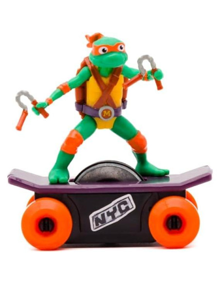 Juguete Patineta Tortugas Ninja Mikey con Rampa 5.7x7.6cm Juguete Patineta Tortugas Ninja Mikey con Rampa 5.7x7.6cm