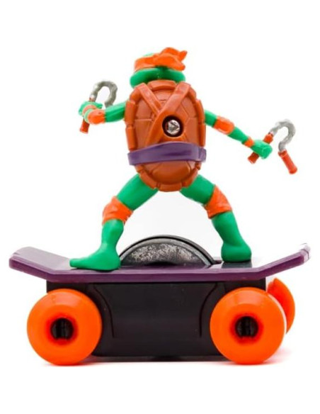 Juguete Patineta Tortugas Ninja Mikey con Rampa 5.7x7.6cm Juguete Patineta Tortugas Ninja Mikey con Rampa 5.7x7.6cm