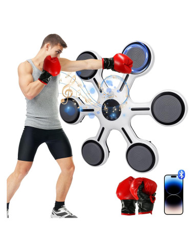 Máquina de Boxeo Musical SYAABETTO 2024 con Guantes