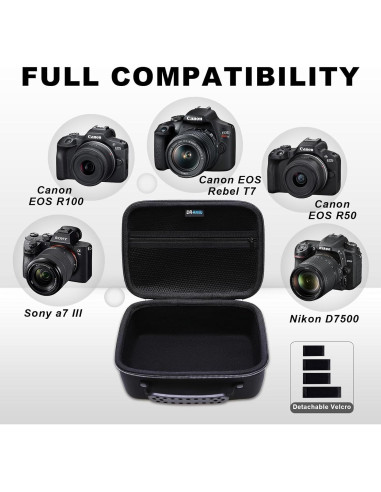 Funda de cámara Canon EOS Rebel T7 R50 R6 Mark II Negra