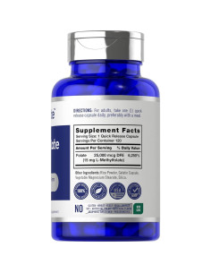 Cápsulas de L-Metilfolato 15mg Carlyle | 120 Unidades | Sin Gluten 2