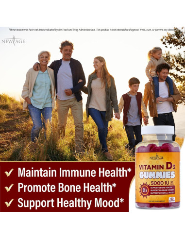 Gominolas de Vitamina D3 5000 UI New Age - 60 Unidades