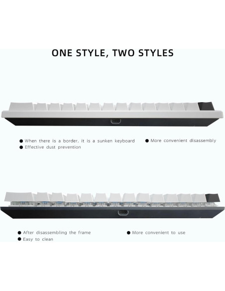 Teclado Mecánico ONE-UP 60% RGB 61 Teclas Interruptores Azules Teclado Mecánico ONE-UP 60% RGB 61 Teclas Interruptores Azules