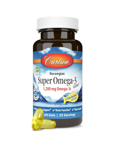 Suplemento Omega-3 Carlson 1200 mg, 50 geles blandos