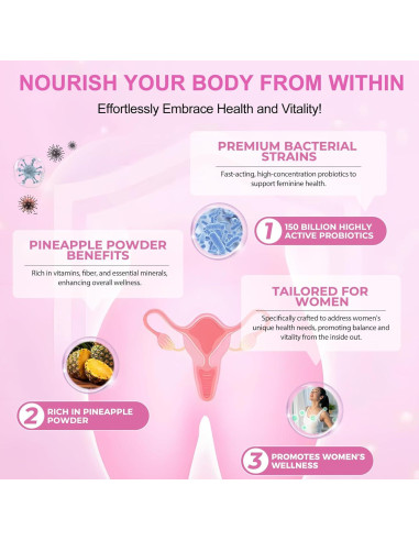 Gomitas Probioticas Vitales para Salud Vaginal - 60 Unidades