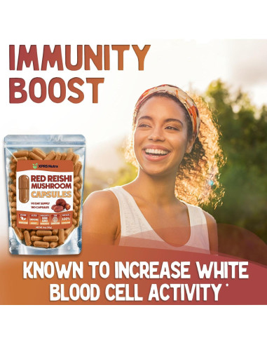 Cápsulas de Hongo Reishi Orgánico XPRS Nutra 180 Unidades