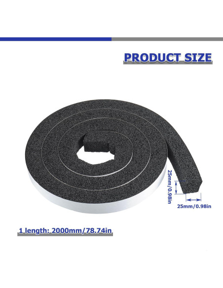 Cinta de Espuma Adhesiva BOJACK 2 Rollos 2.54cm x 1.98m Cinta de Espuma Adhesiva BOJACK 2 Rollos 2.54cm x 1.98m