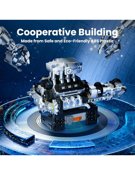 Kit Modelo Motor V8 Mould King 10206 - 737 Piezas Educativo Kit Modelo Motor V8 Mould King 10206 - 737 Piezas Educativo