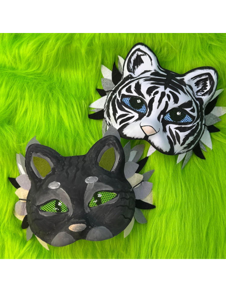 5 Máscaras de Gato Therian Liokoon - Base Plástica para DIY 5 Máscaras de Gato Therian Liokoon - Base Plástica para DIY