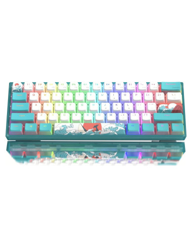 Teclado Mecánico Womier WK61 RGB 60% Hot-Swappable Azul