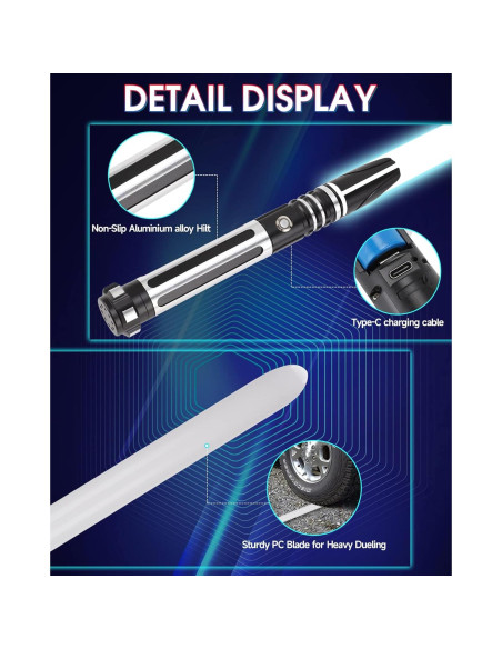 Sable de Luz Dueling ANASABER S9 Recargable 10 Sonidos RGB Sable de Luz Dueling ANASABER S9 Recargable 10 Sonidos RGB