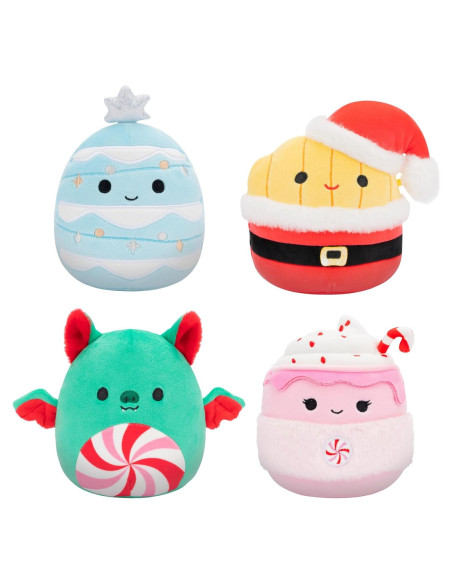 Squishmallows 4-Pack Holiday 5" Ethel, Floyd, Keiko, Ricardo Squishmallows 4-Pack Holiday 5" Ethel, Floyd, Keiko, Ricardo