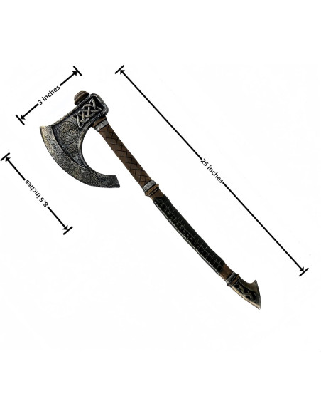Hacha de Batalla de Espuma LOOYAR Aegishjalmur 63.5 cm Hacha de Batalla de Espuma LOOYAR Aegishjalmur 63.5 cm