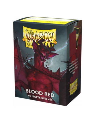 Fundas Mate Dragon Shield para Cartas Estándar 100 CT - Rojo Sangre