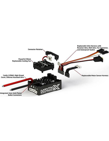 ESC Mamba X Castle Creations 25.2V 2280KV Sensorizado ESC Mamba X Castle Creations 25.2V 2280KV Sensorizado