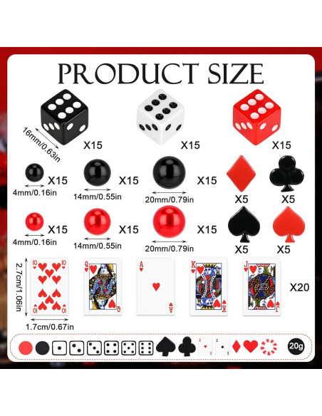 Juego de Relleno de Jarrón Casino Sanixin 375 Piezas Juego de Relleno de Jarrón Casino Sanixin 375 Piezas