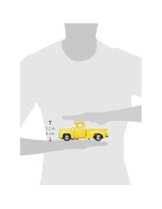 Coche Diecast 1:24 Camión Ford F100 1955 Amarillo 2