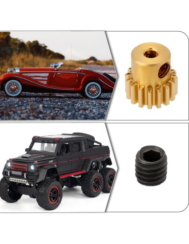 Engranaje de Motor RC eMagTech 16T 2.3mm para Coches 1/12 y 1/16